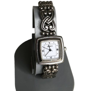 Brighton Santa Rosa Lady Silver Square‎ Barrel Analog Quartz Watch~New Battery